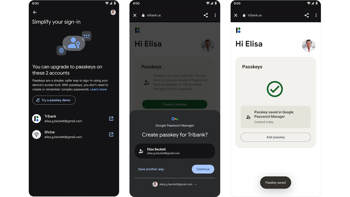 Google Password Manager Passkey support 2