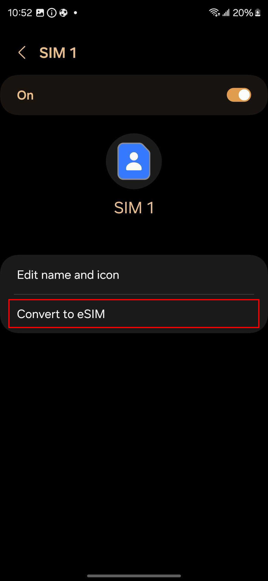 How to convert to eSIM on Samsung Galaxy S24 (4)