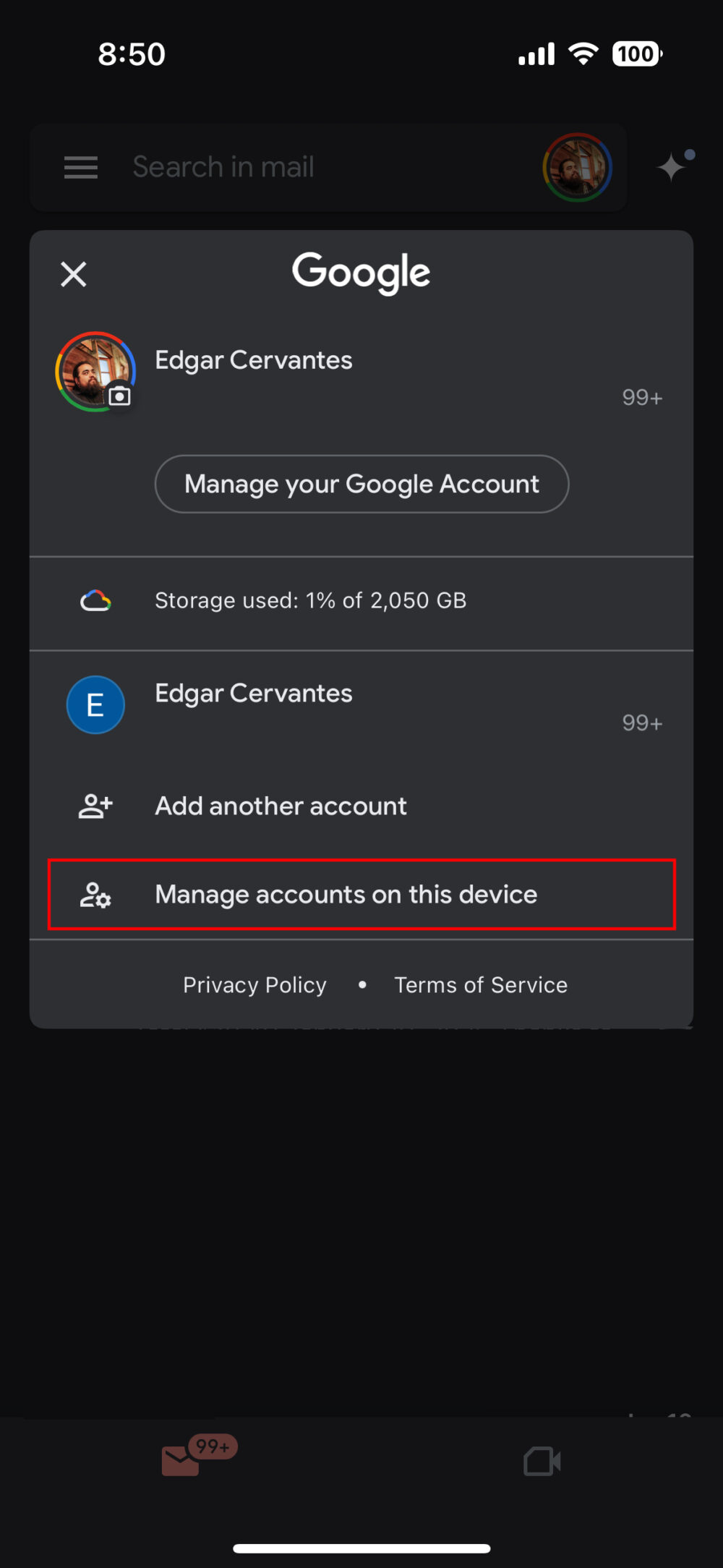 how to sign out of gmail on iphone 12