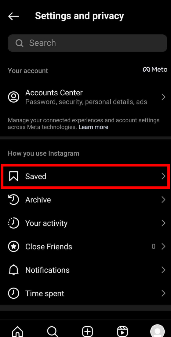 Instagram Setting and privacy
