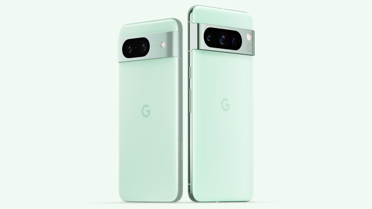 Pixel 8 y Pixel 8 Pro en color menta