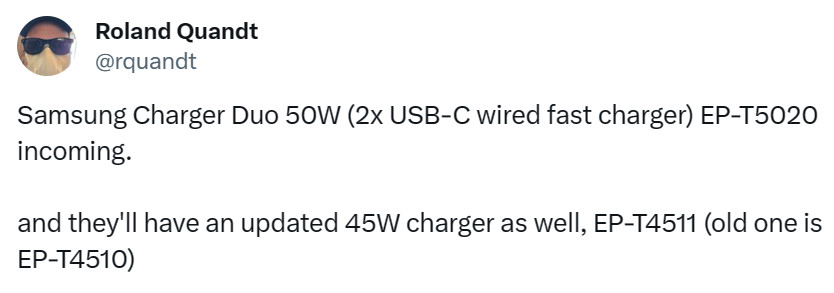 Roland Quandt Samsung chargers 2024