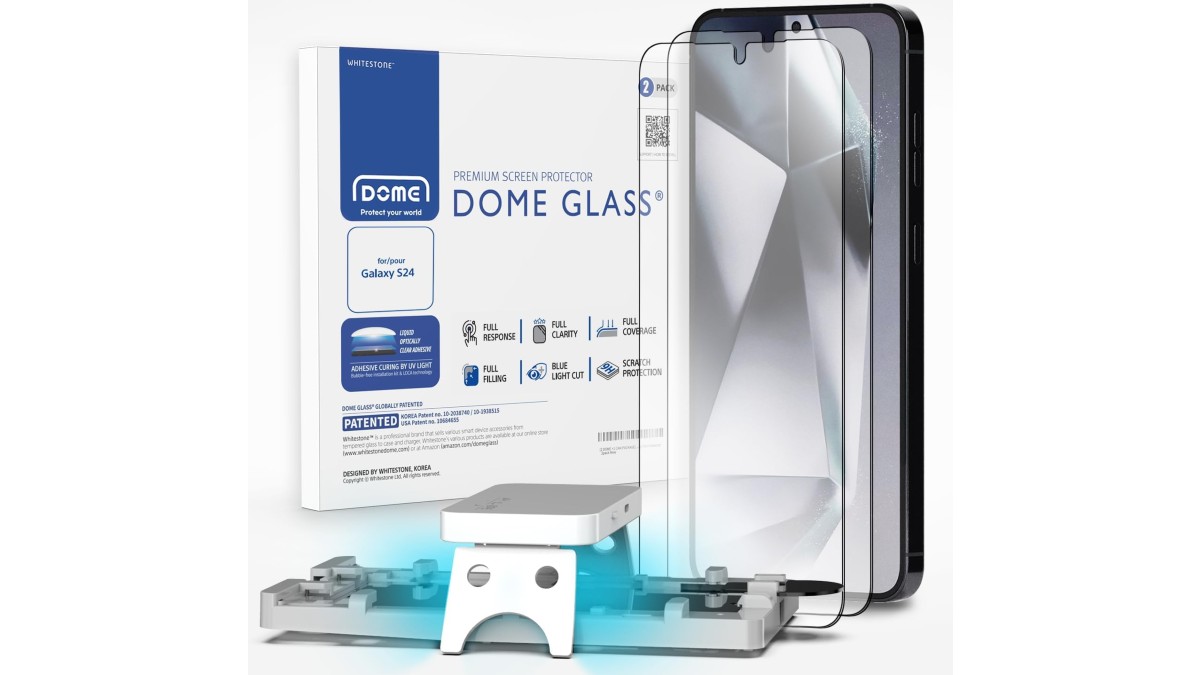 Whitestone Dome glass screen protector for Samsung Galaxy S24