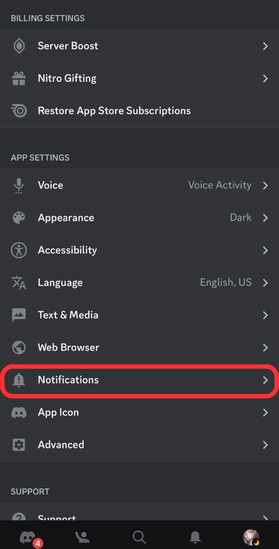 discord mobile notifications