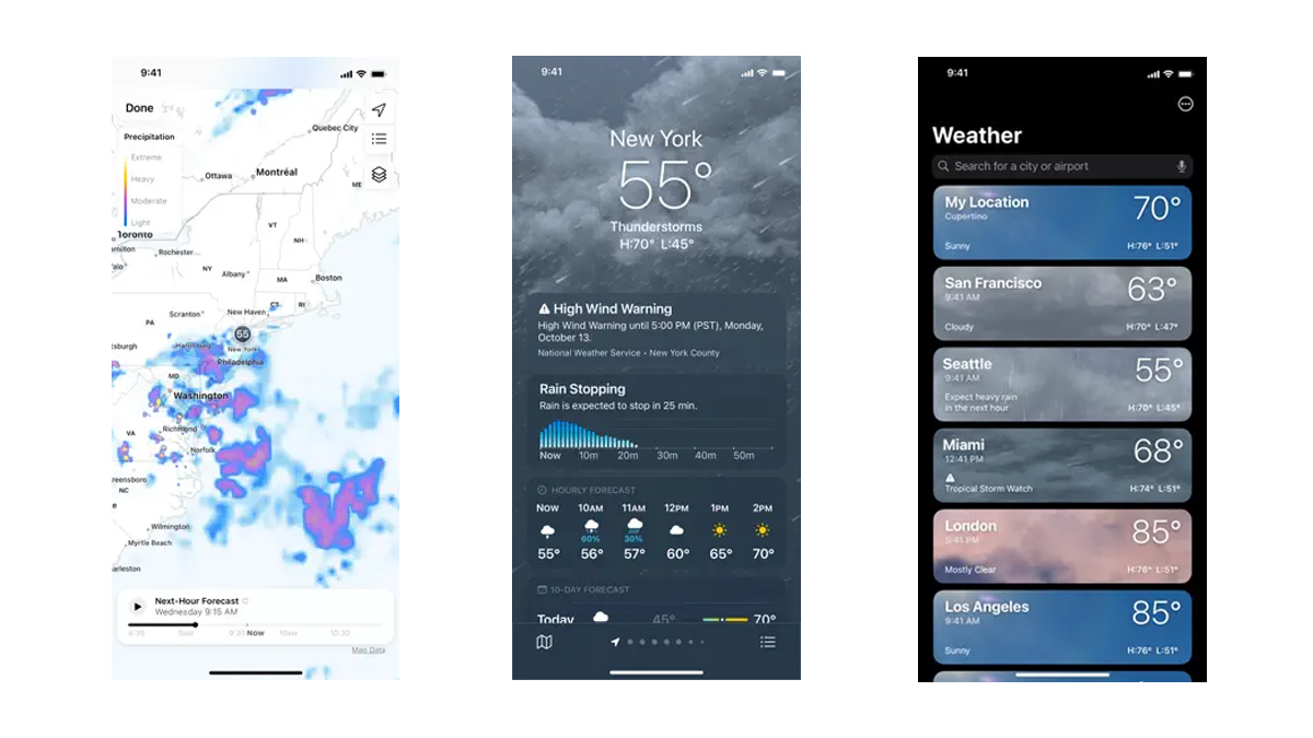 iPhone Weather on iOS 17
