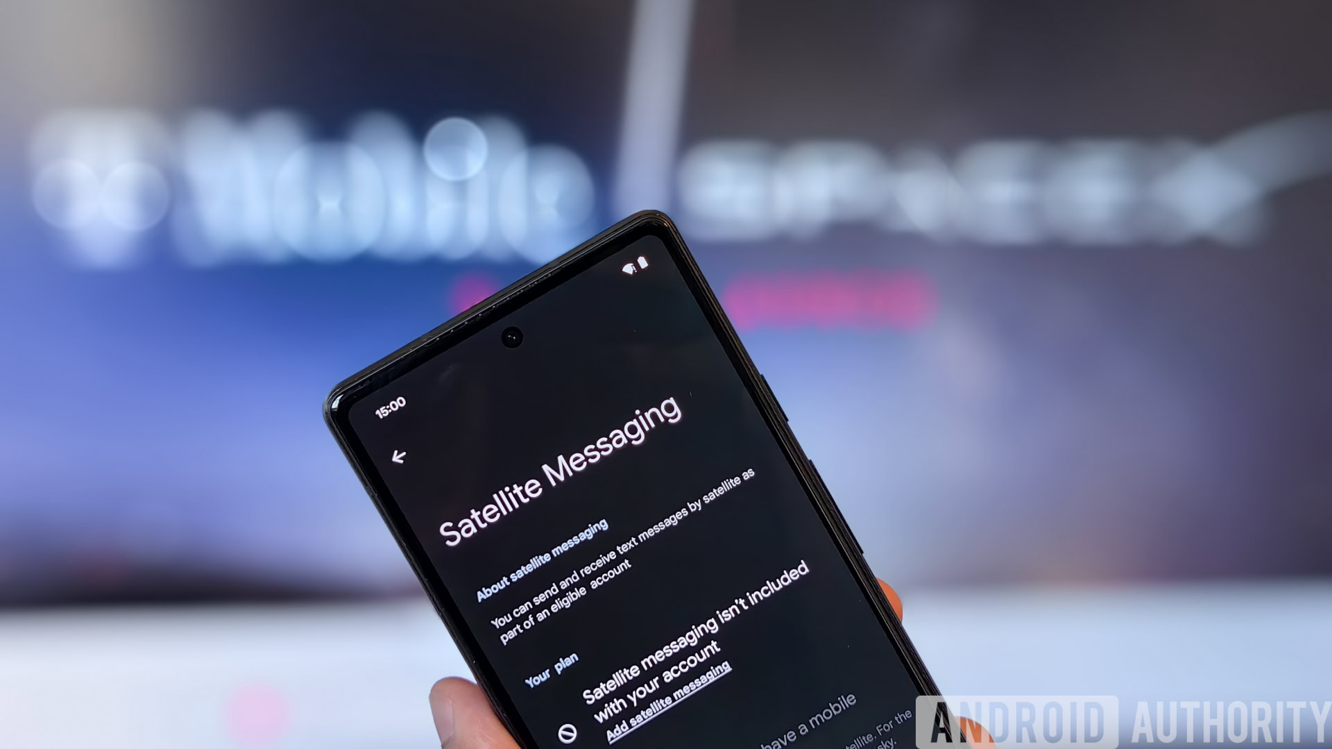 Satellite messaging settings for Android