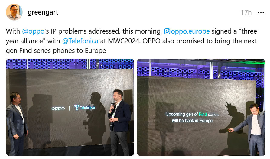 Avi Greengart Oppo Find phones Europe