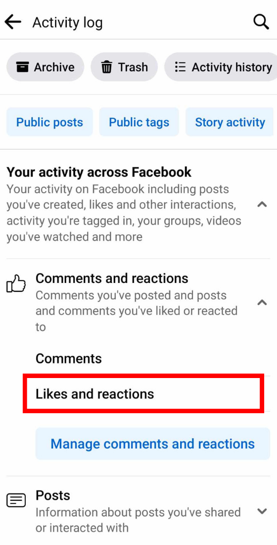 Facebook Like and Reactions