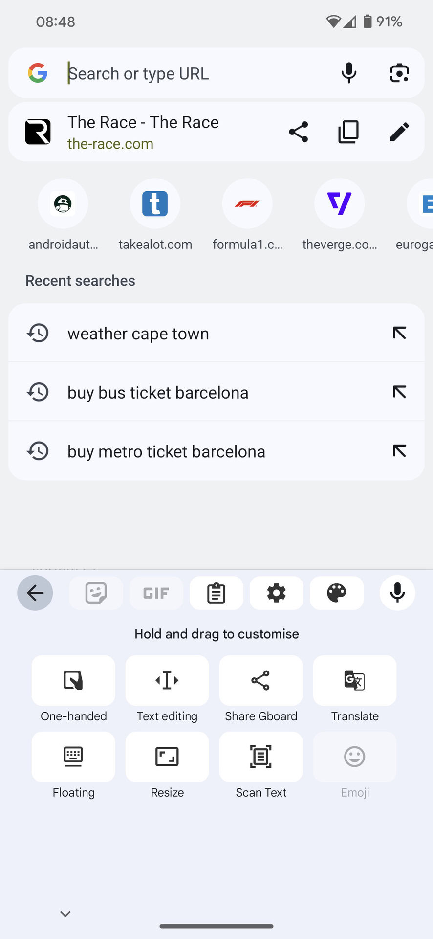Gboard Scan Text feature 3