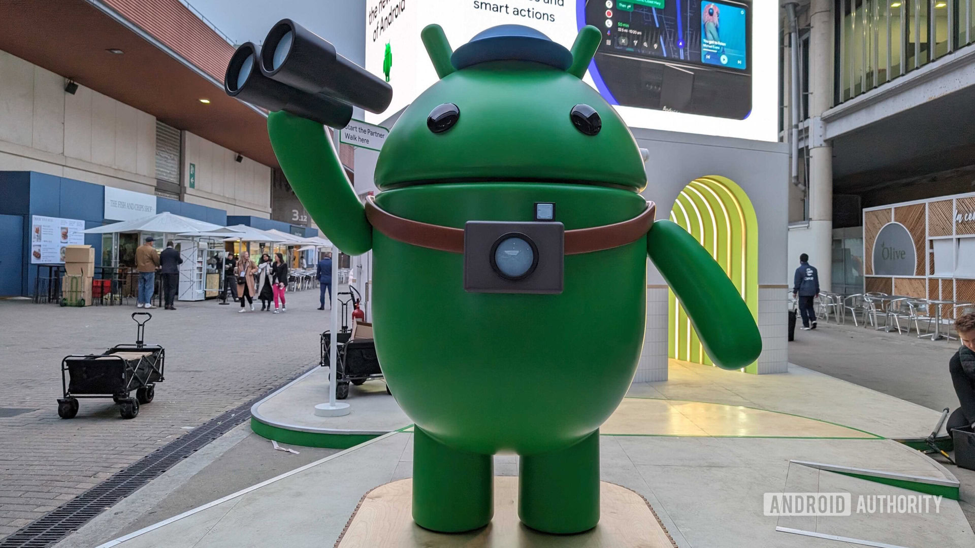 Imagen de archivo de la mascota bugdroid del logotipo de Google Android