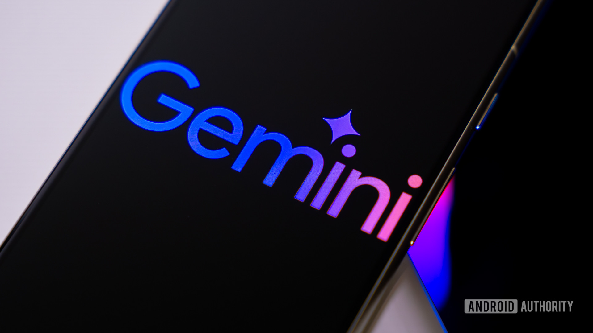 Google Gemini logo on smartphone stock photo (4)
