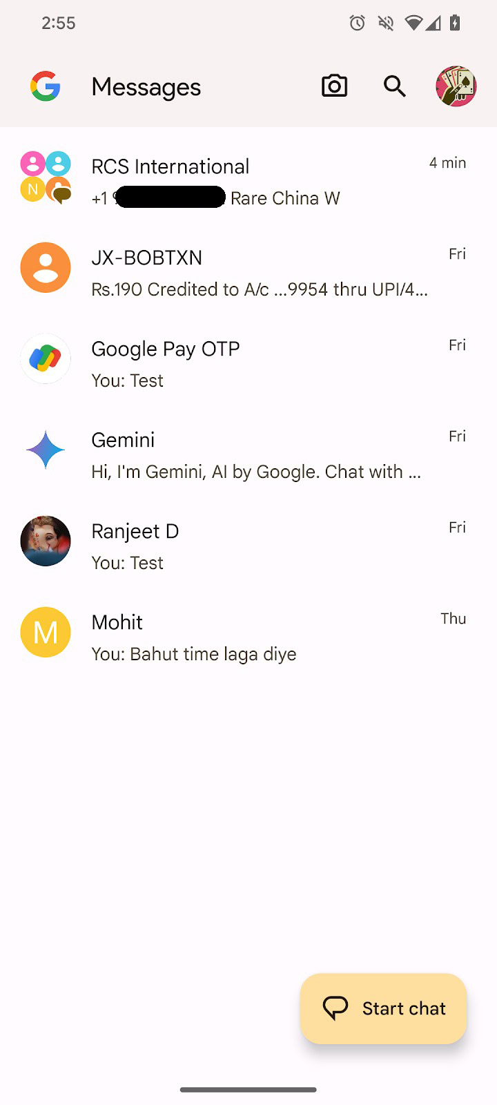 Google Messages Hide drafts 2 New