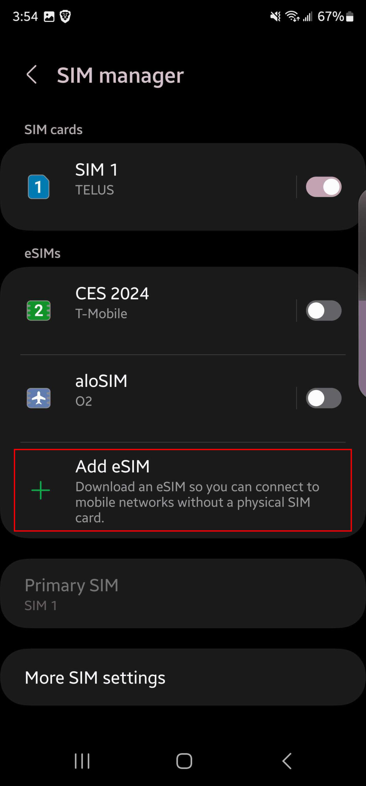 How to add eSIM to Samsung Galaxy S23 (3)