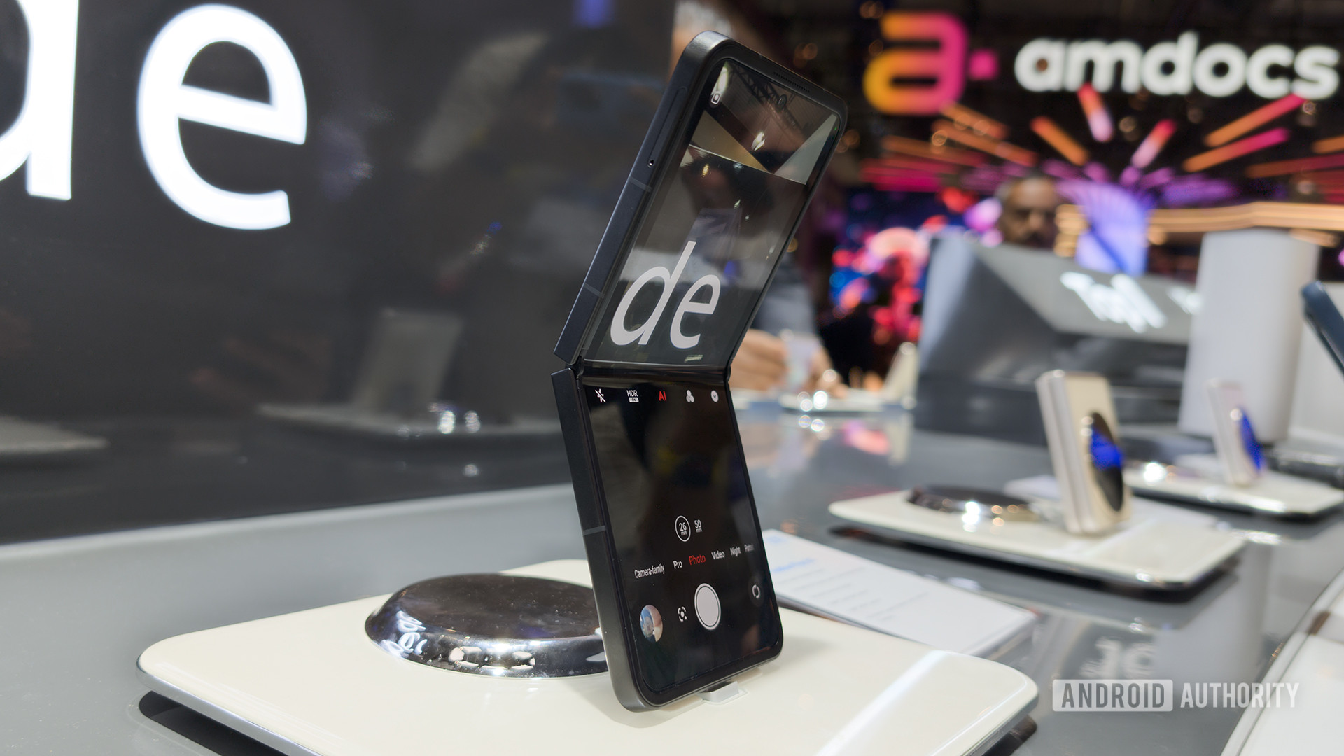 Nubia Flip 5G Partiall Folded in Stand