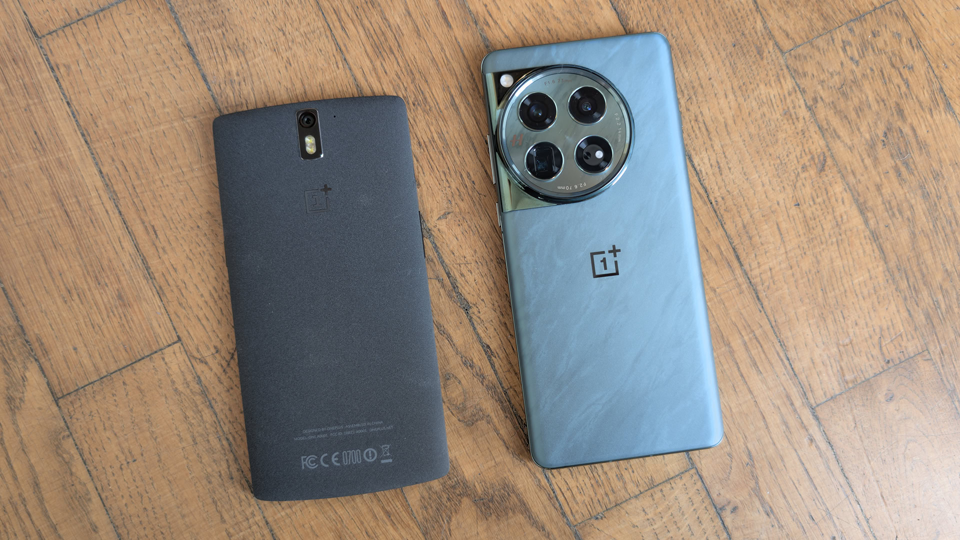 OnePlus One vs OnePlus 12 On Floor