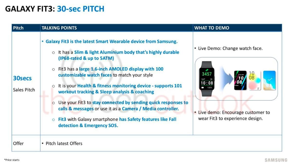 Samsung Galax Fit 3 specs 2
