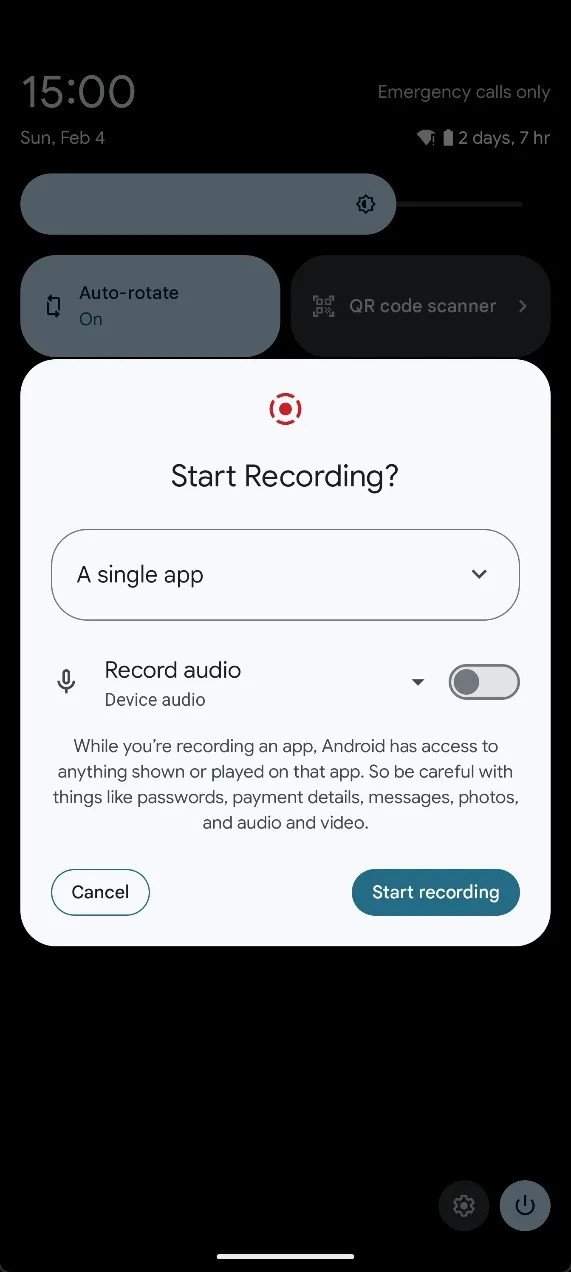 Screen recording single app Android Central