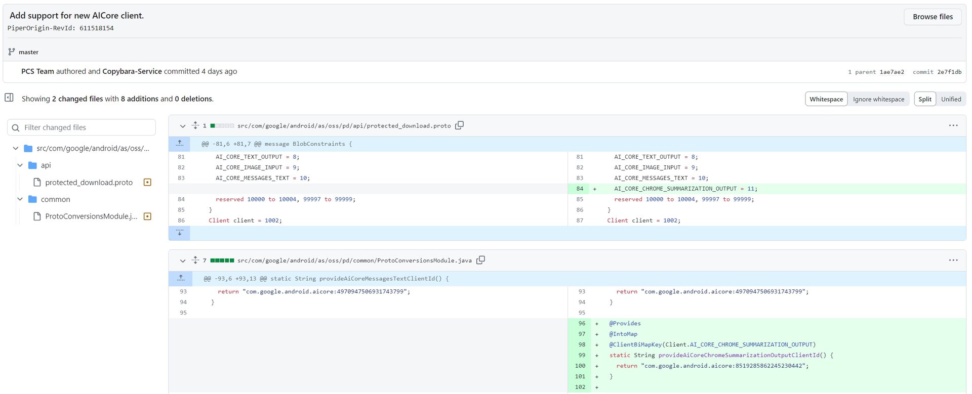 Podsumowanie AI Core Chrome