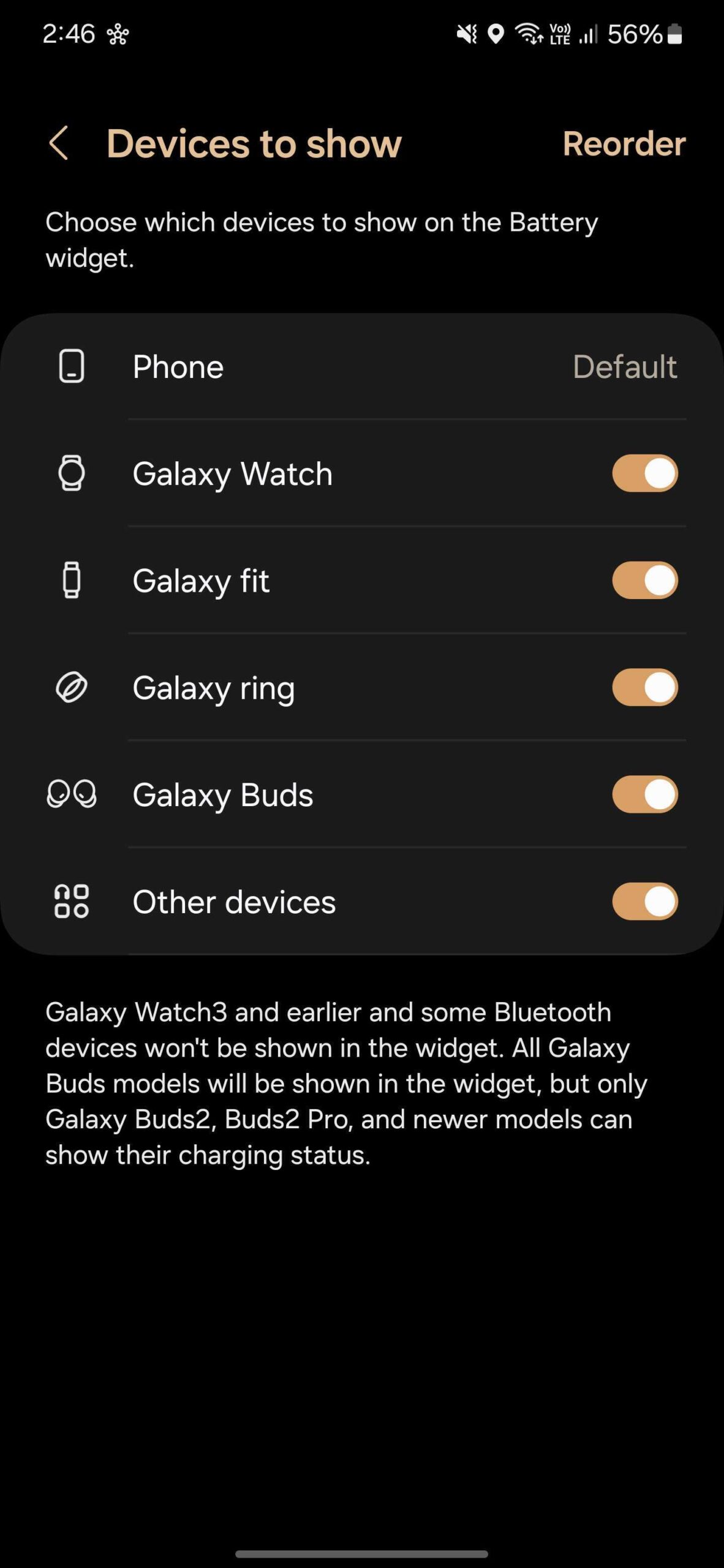 Galaxy Ring dans le widget de batterie SamMobile