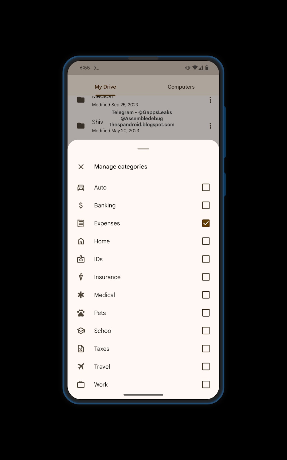 Categorías de Google Drive 2