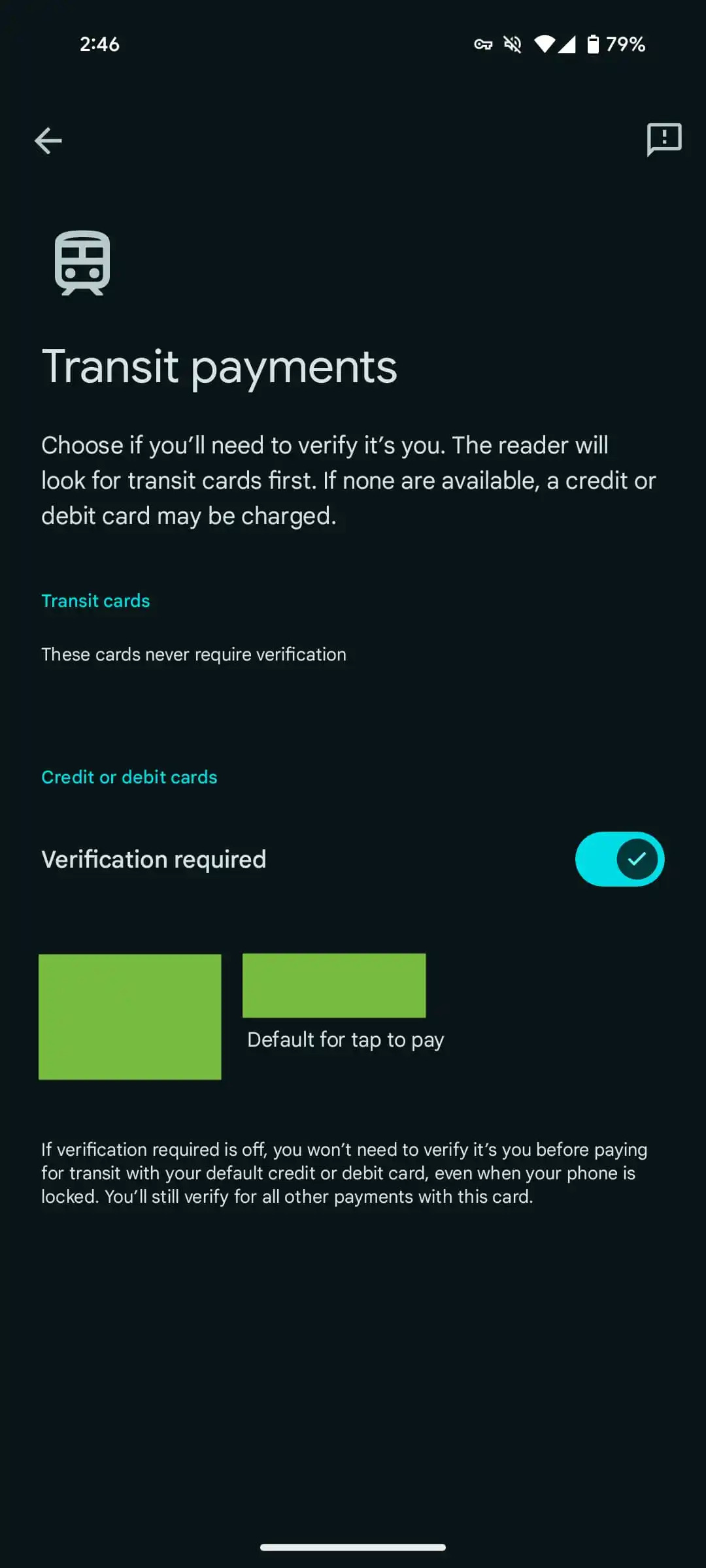 Google Wallet Verification settings 3