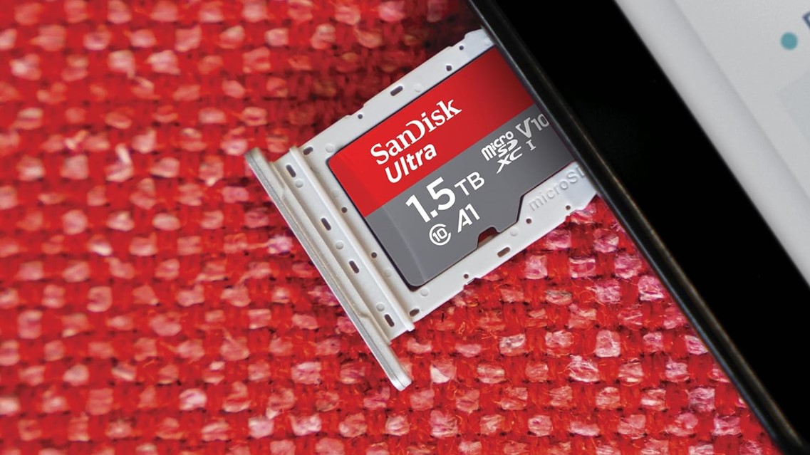 Imagen promocional de la tarjeta SanDisk Ultra MicroSD de 1,5 TB