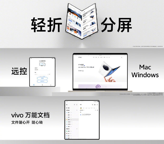 Capacités Mac du Vivo X Fold 3