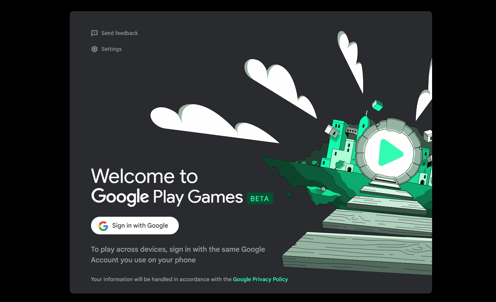 google play games login prompt