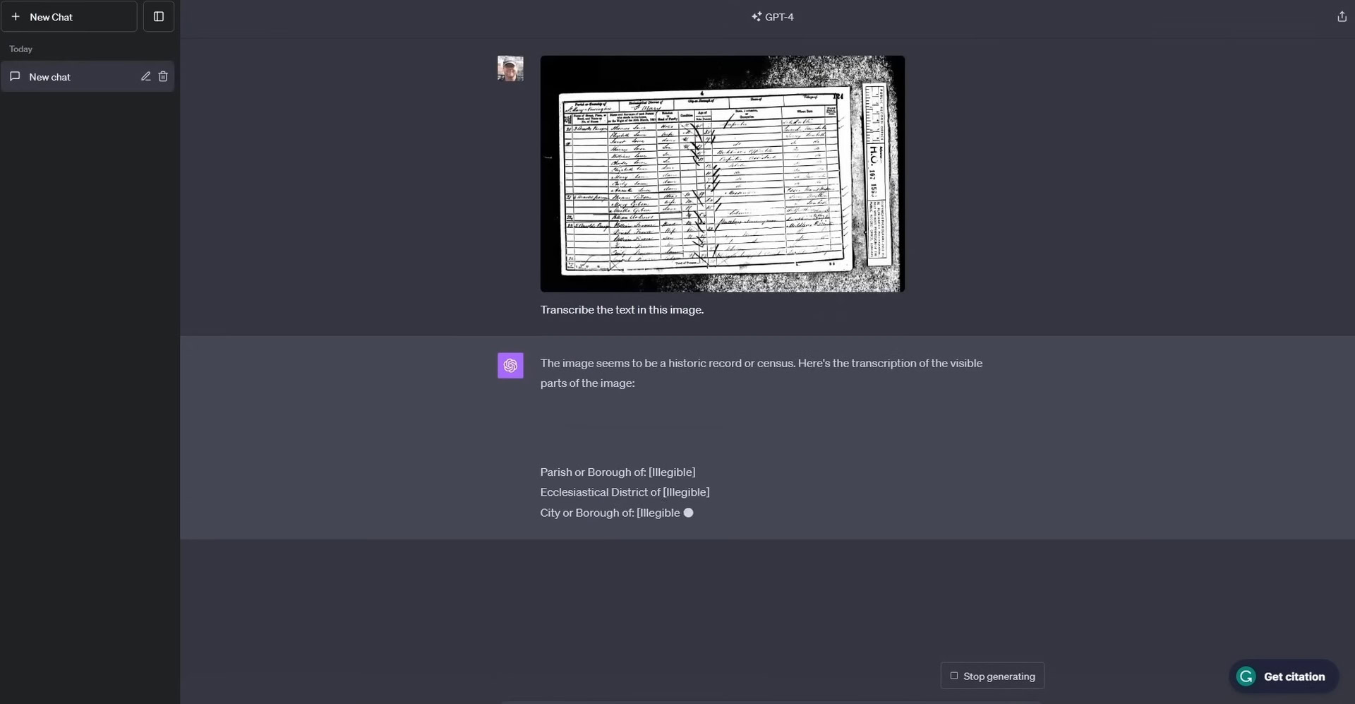 transcribe text from an image chatgpt 4 vision