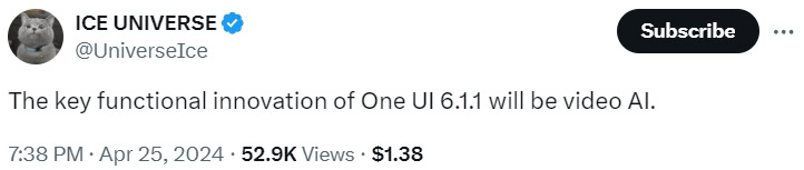 One UI 6.1.1: funciones de vídeo AI