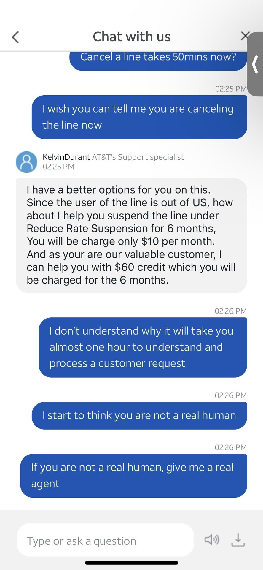 AT&T Customer chat 19