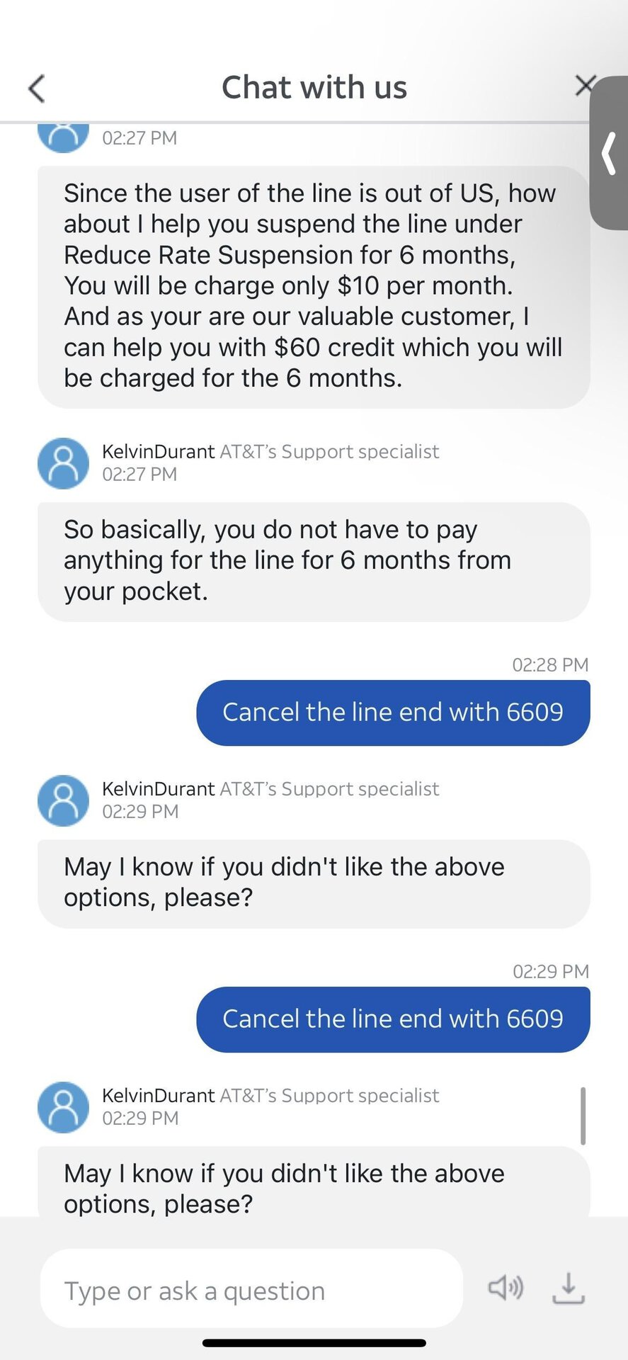 AT&T Customer chat 21