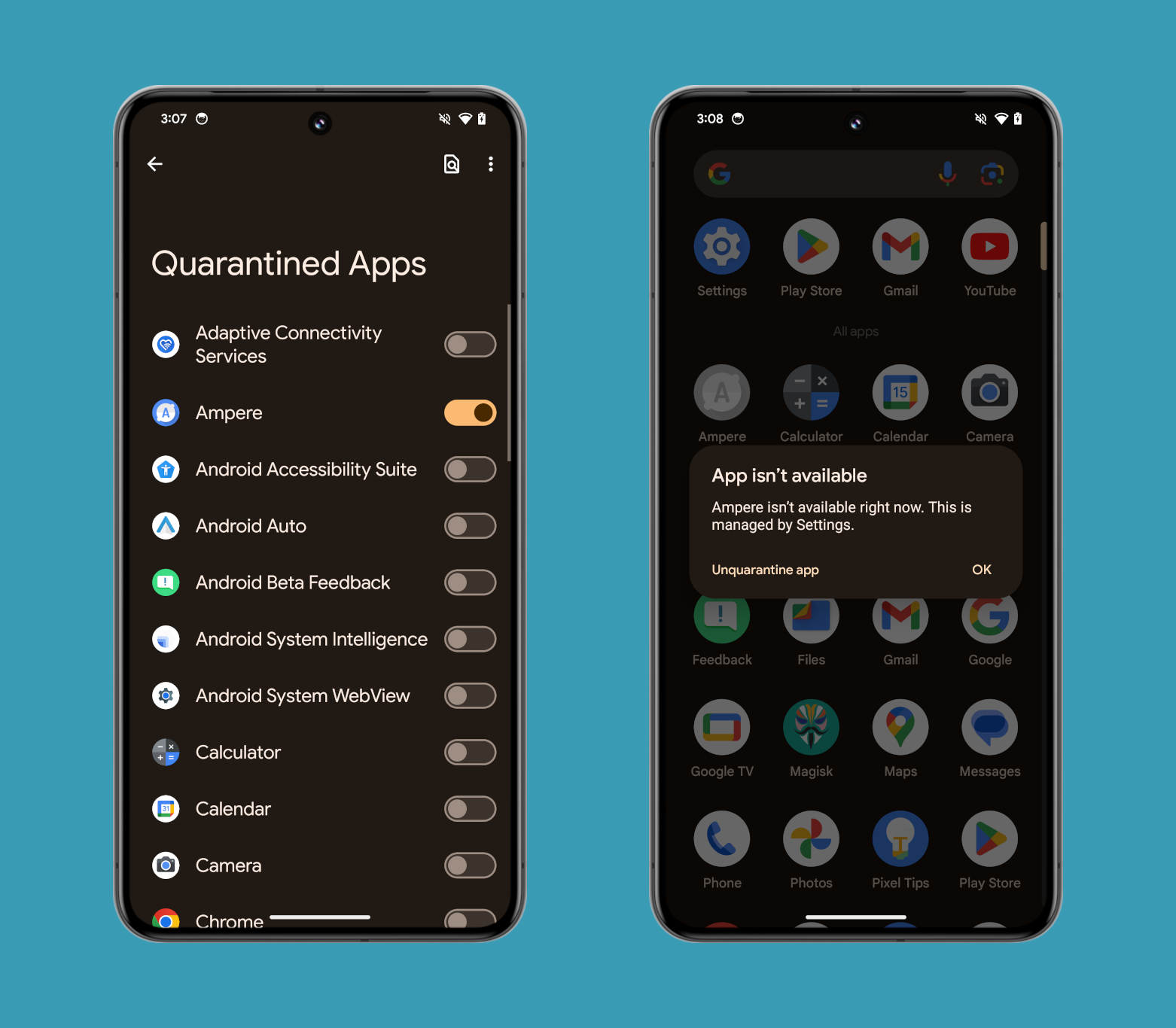 Android 14 QPR2 Beta 1 Quarantine Apps