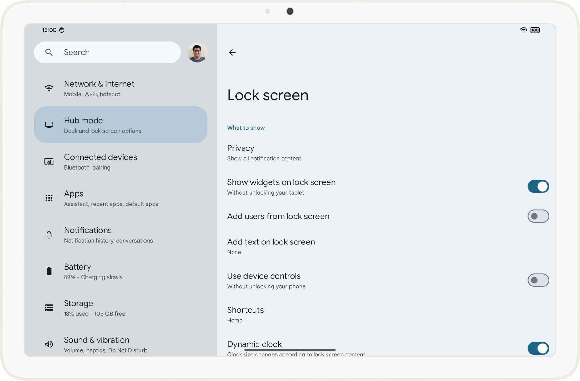 Android 15 widget on lock screen setting 2