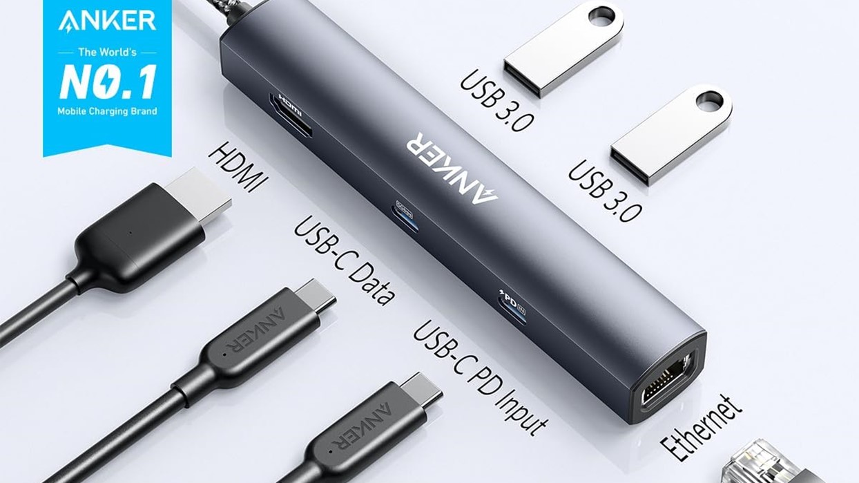 Imagen promocional del concentrador USB C Anker 6 en 1