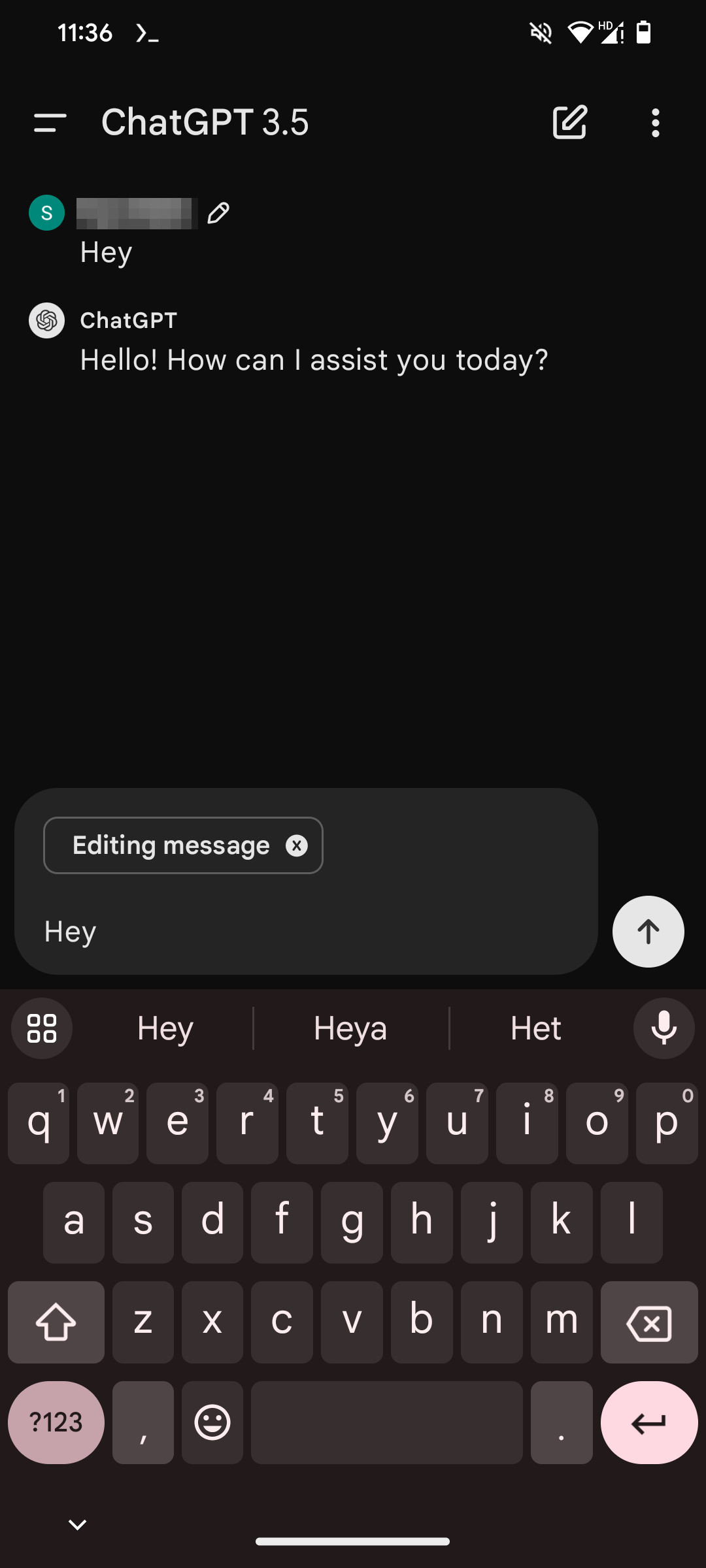 The ChatGPT Android app and edit prompt functionality.