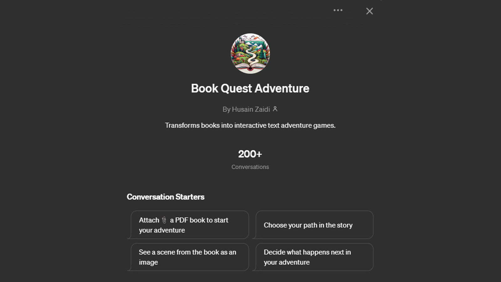 ChatGPT games Book Quest Adventure 1