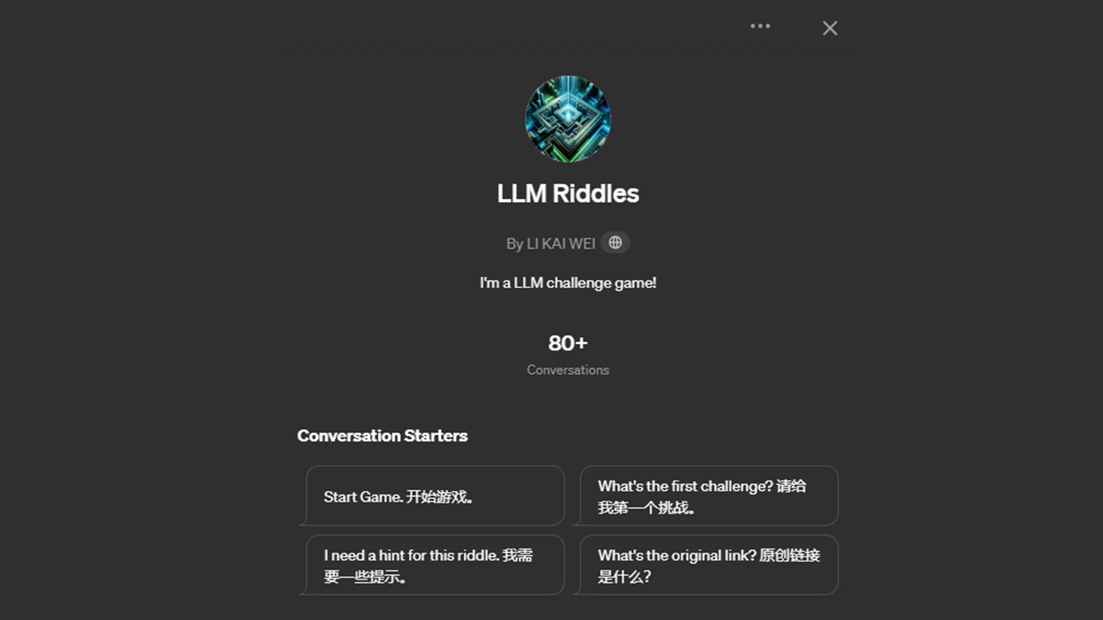 ChatGPT games LLM Riddles 1