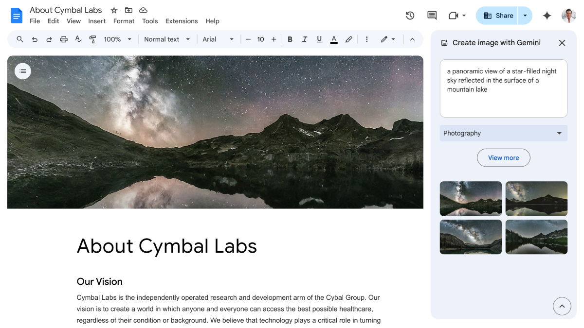 Google Docs cover images