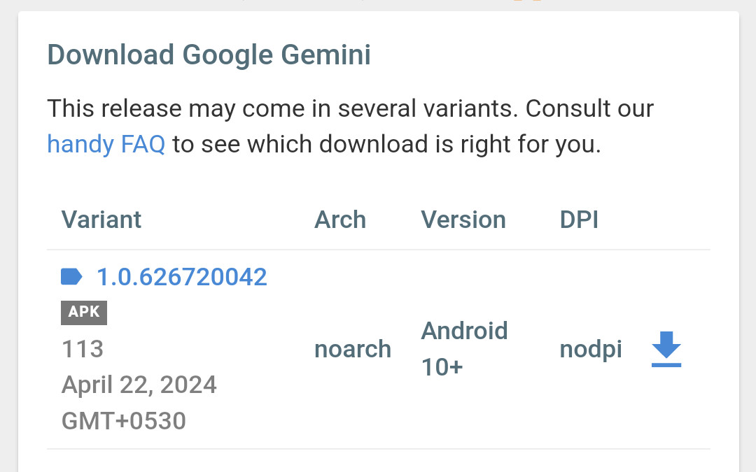 Google Gemini APKMirror AssembleDebug