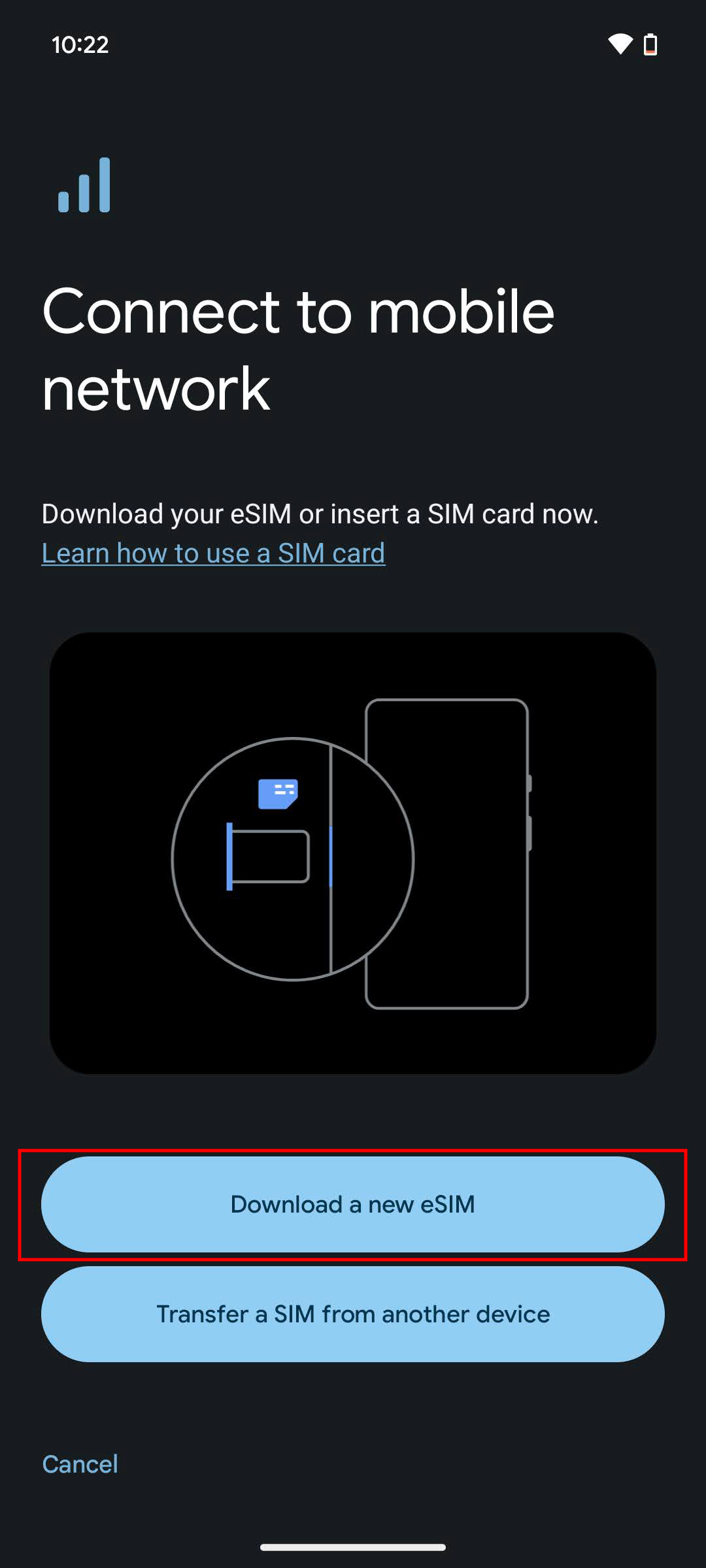 How to activate an eSIM using a QR code on Android (3)