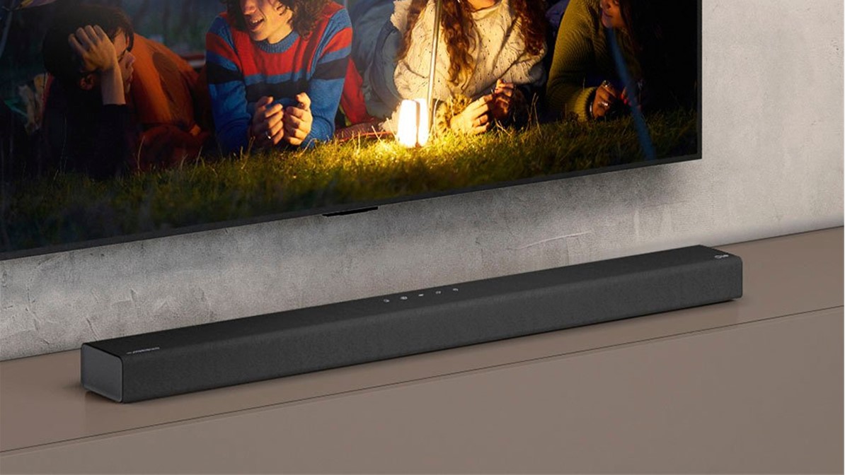 Imagen promocional de la barra de sonido LG S65Q de 3.1 canales con subwoofer inalámbrico