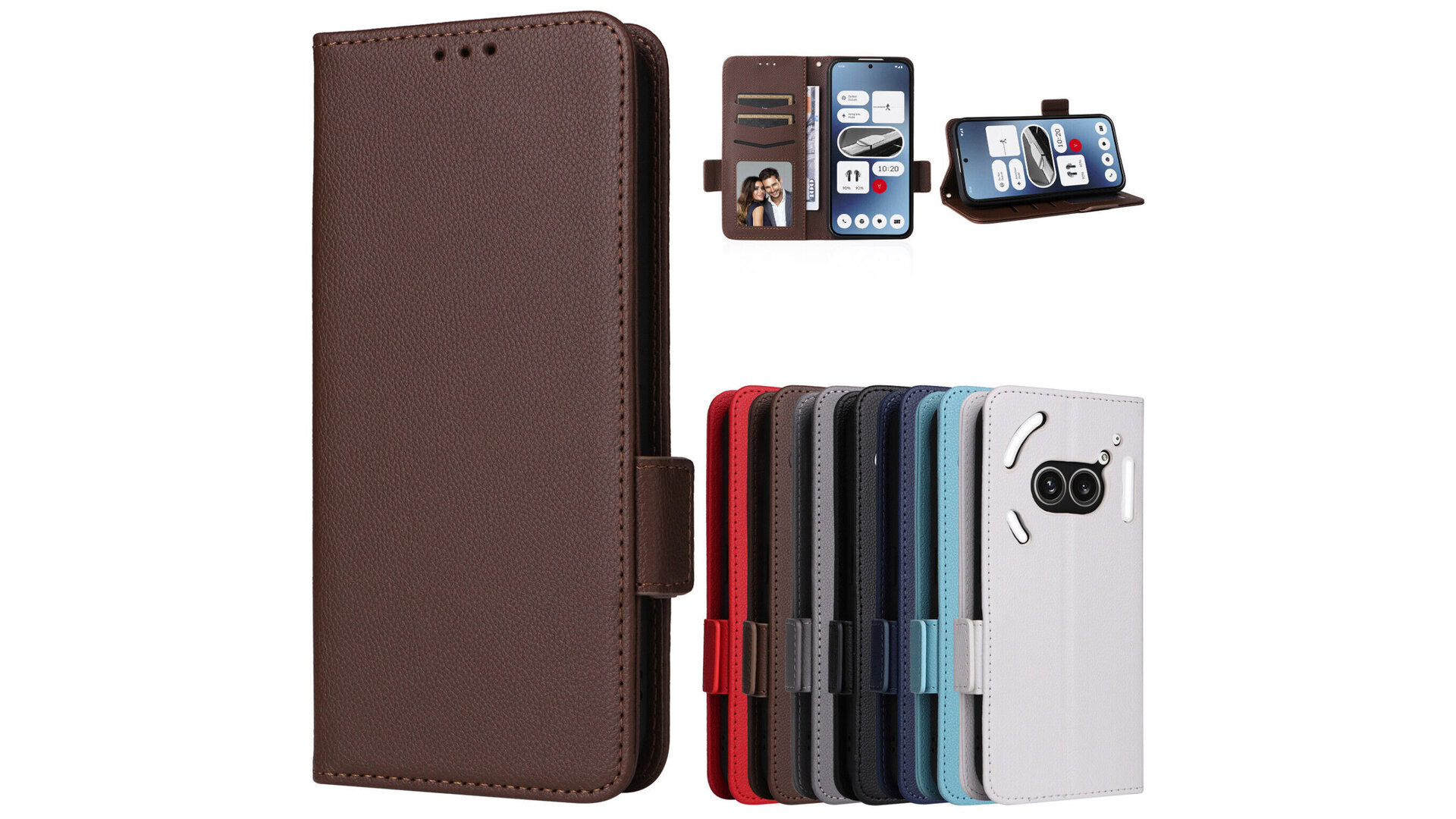 Luxury Classic Leather Wallet Case for Nothing Phone 2a