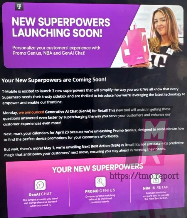 Recursos de superpoderes da T-Mobile AI