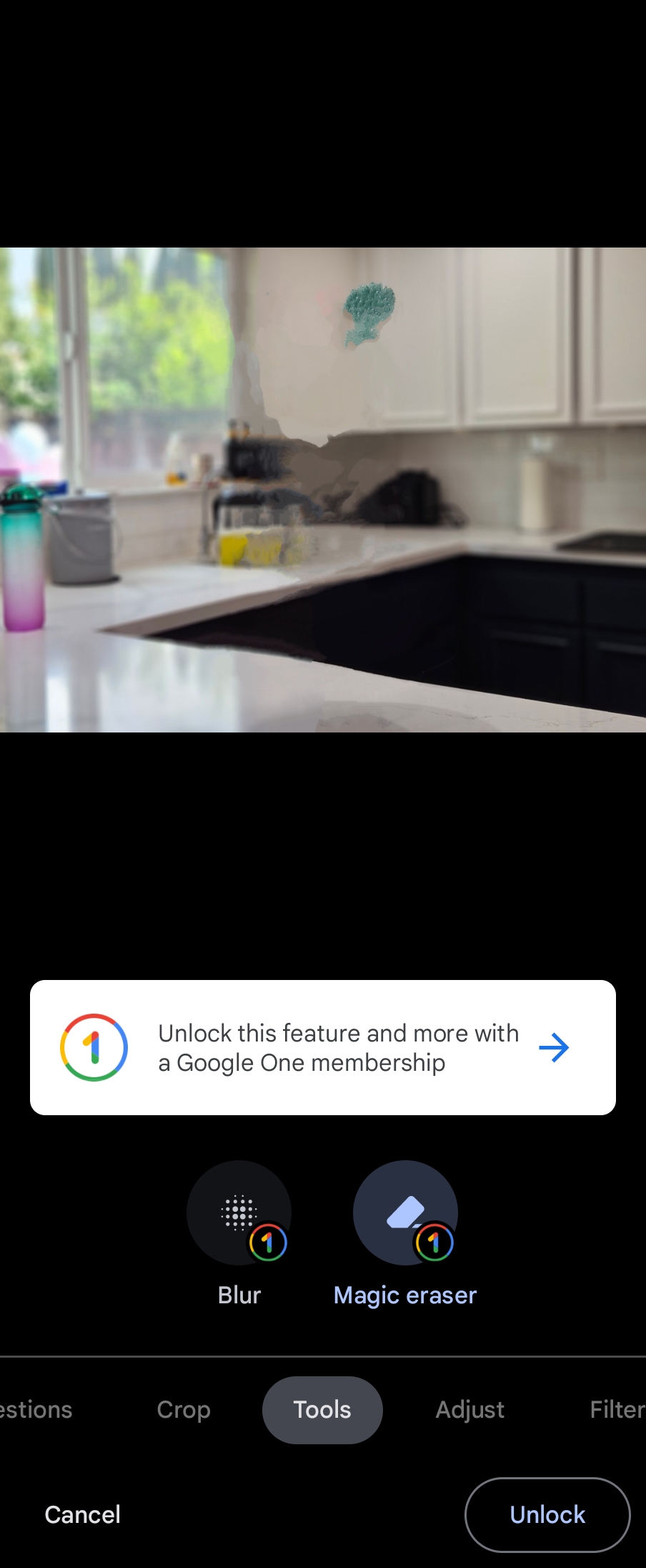 Google Photos Magic Eraser without Google One