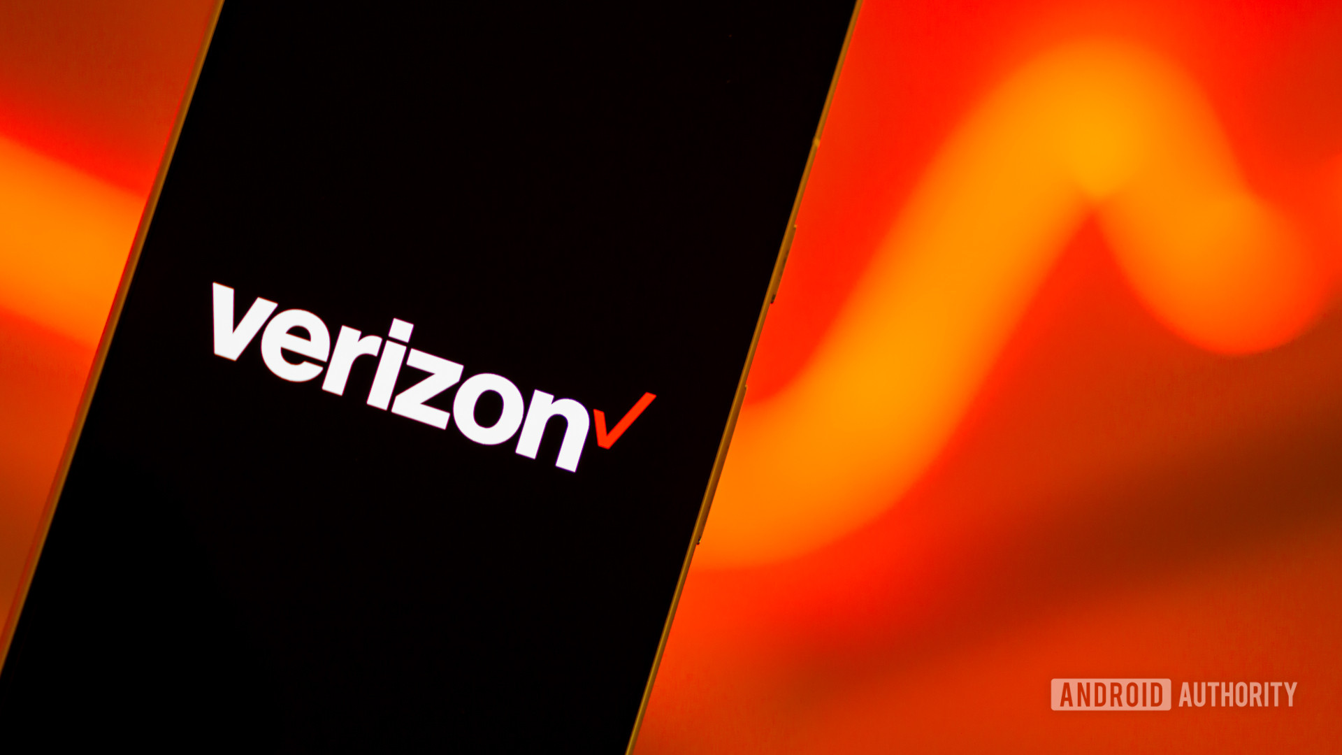 Verizon logo on smartphone
