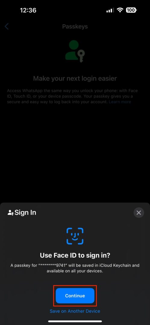 WhatsApp passkey support is rolling out widely to iOS users