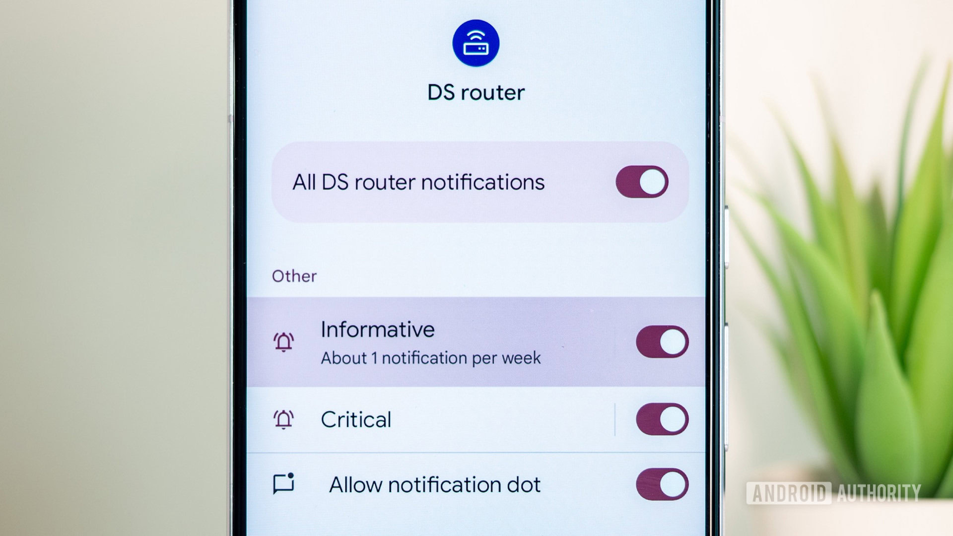 google pixel 8 pro router ds 1 notification channel