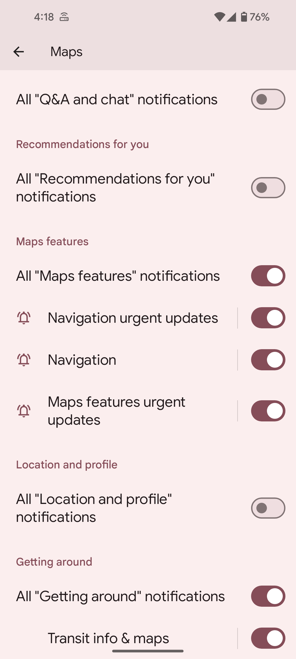 pixel screenshot notification channel google maps