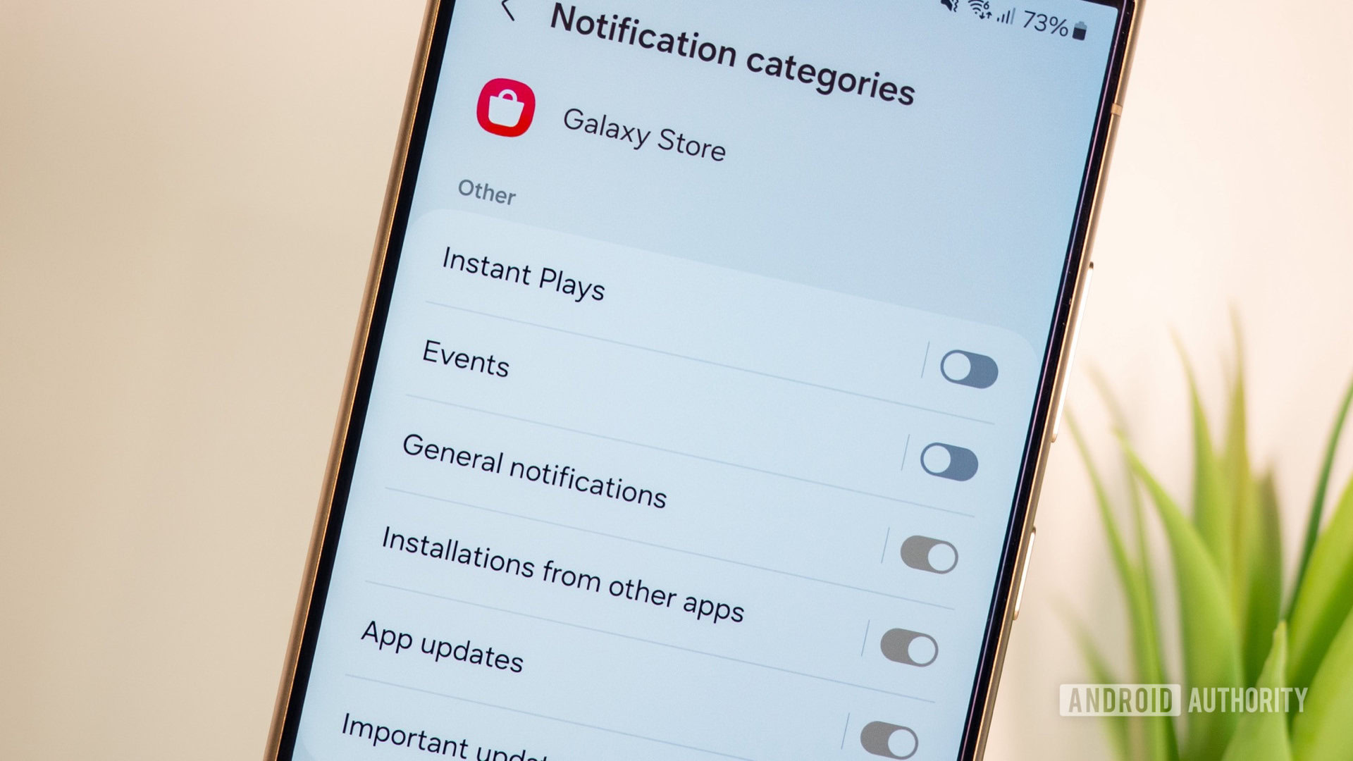 notification category Samsung Galaxy S24 Ultra Galaxy Store 1
